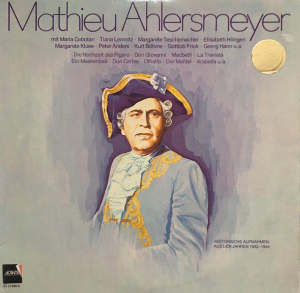 Виниловая пластинка МАТЬЕ АЛЕРСМЕЙЕР Матье Аллерсмейер. Исторический Ау 22214885 Аканта Германия Классический Б/У