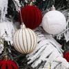 12 Pcs Velvet Christmas Balls 2.36inch Flocked Balls Christmas Tree Ornaments Plastic Balls Xmas Hanging Decoration for Indoor Holiday Decor