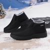 Men's Plus Size Winter Cotton Shoes with Thickened Velvet, Waterproof and Non-slip, Ideal for Middle-aged and Elderly.