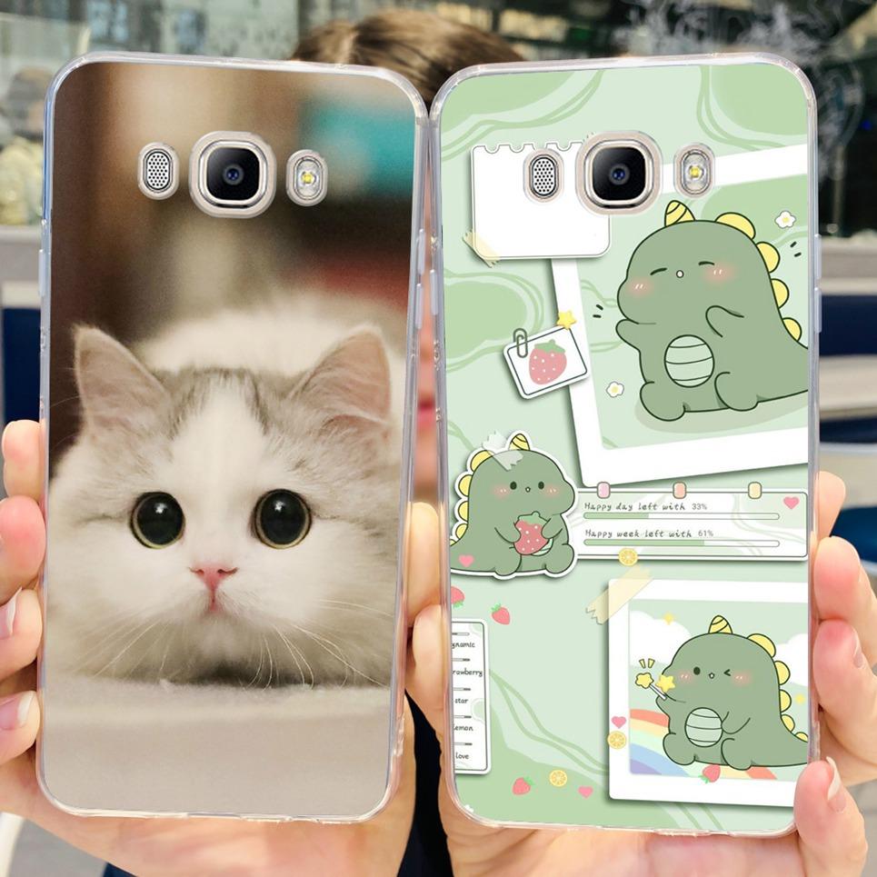 For Funda Samsung Galaxy J5 2016 Phone Case Cute Cat Dinosaur Soft Silicone Cases For Samsung J5 2016 J510 Back Cover Bumper