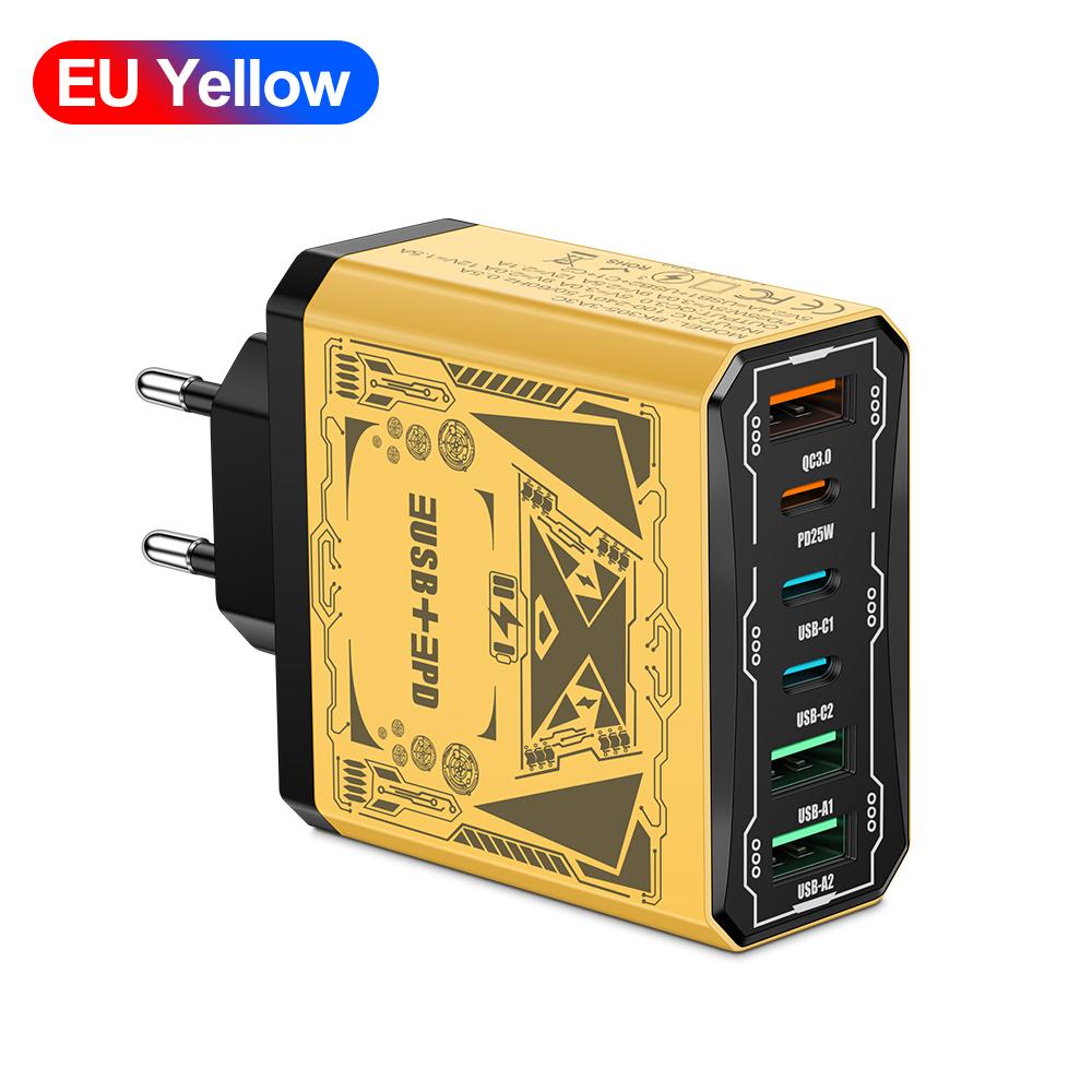 25 Вт 3 USB 3 PD Зарядное устройство Быстрая зарядка QC3.0 Дорожное зарядное устройство для iPhone Samsung Xiaomi Адаптер для мобильного телефона Вилка EU/US/UK