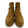 Excellent HERMES short boots veo Kelly buckle sheepskin Brown Mouton Women 36 Used