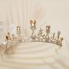 Baroque Retro Alloy Rhinestone Jewelry Hair Accessories Crown Korean Bridal Crown Headdress High-end Hair Accessories Hair Crown
