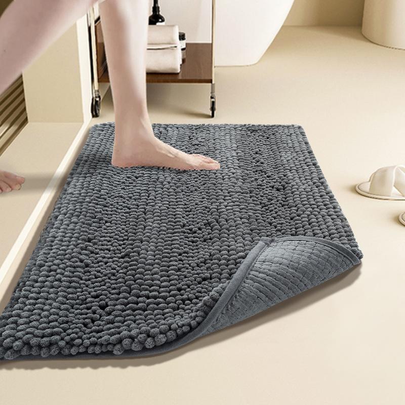 Bathroom Floor Mat Chenille Strong Absorbent Bathroom Door Door Mat Non-slip Dirty Carpet Toilet Toilet Door Mat
