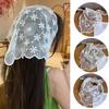 Summer Floral Lace Women Head Scarf Sweet White Lace Women Retro Triangle Headscarf Travel Photo Girls Hair Accessories