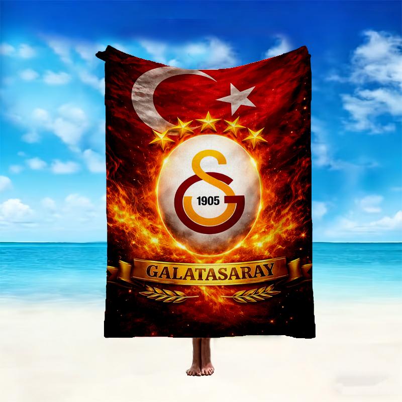 [1pc Galatasaray SK Blanket] All-Season Blanket - Cozy Blanket for Sofa Couch Home Decoration, Digital Printed Nap Blanket