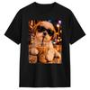 Funny Shih Tzu Drinking Iced Coffee Tshirt Summer Cotton Tshirts For Unisex Design Tshirt Short Sleeve Y2k Casual Clothing