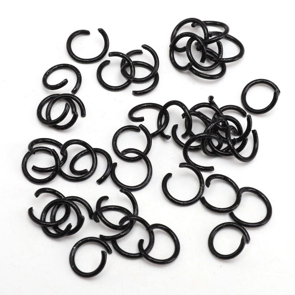 100Pcs Openable Round Split Ring Keychain Colorful Metal Ring Connectors Necklace Making