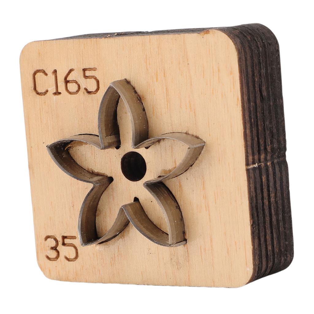 Форма для резки кожи с деревянным основанием, вырубной штамп в форме цветка для изготовления подвесок, проектов для рукоделия