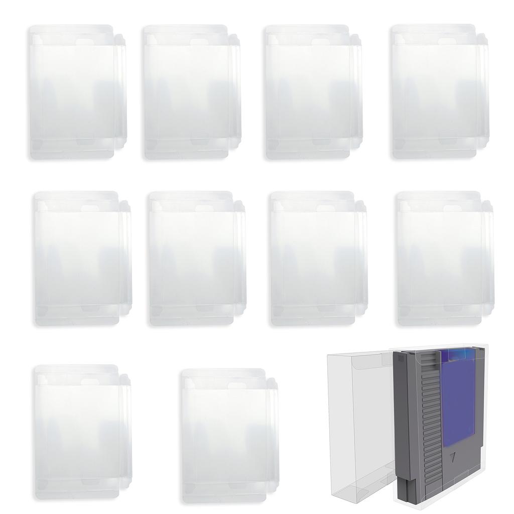 10PCS Video Game Cartridge Protectors Cover for NES Game Dust-resistant Clear PET Cartridge Display Storage Case Sleeve