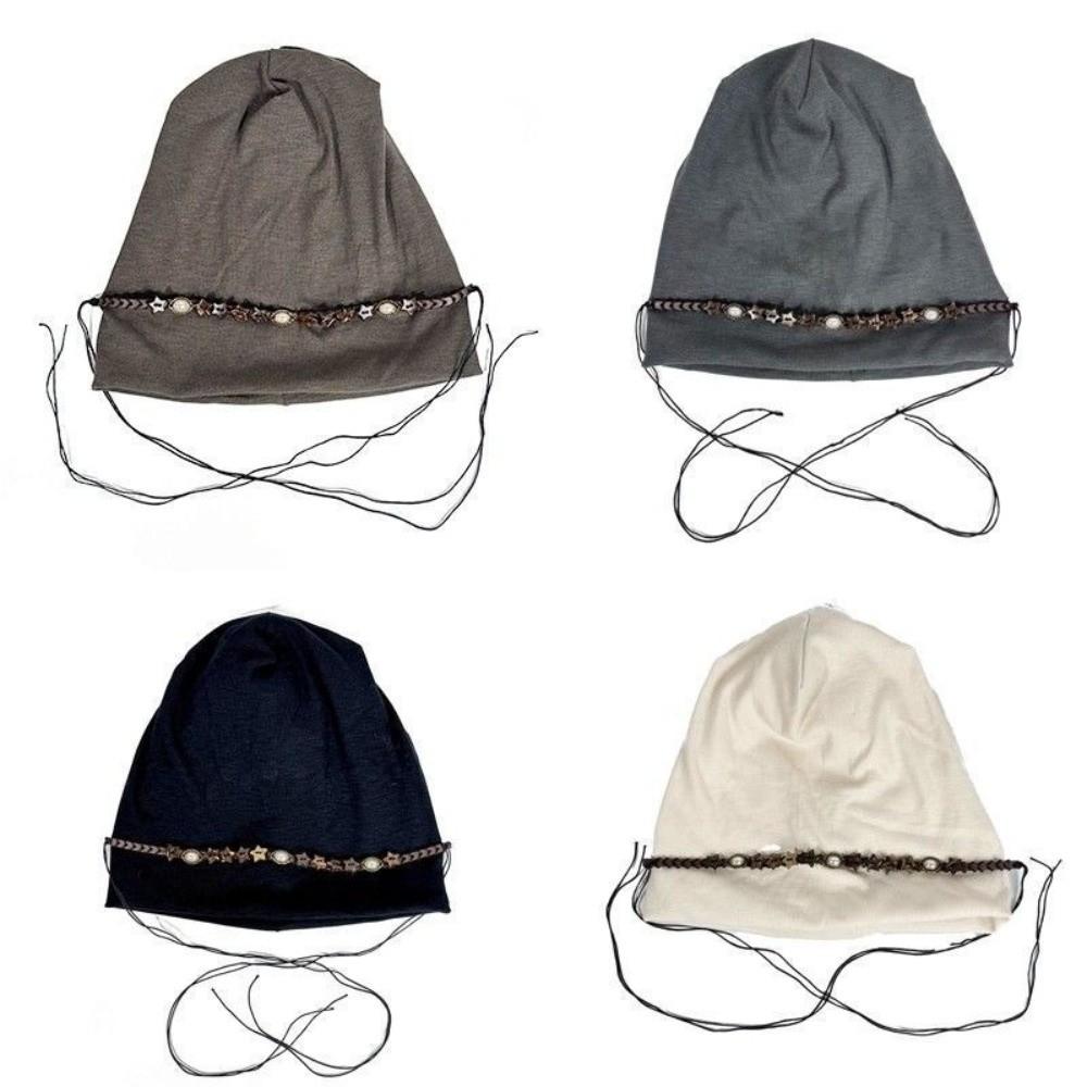 Vintage Y2k Baggy Cap Ethnic Style Pullover Hats Fashion Beanies Cap  Streetwear