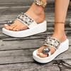 Women Slippers Summer Luxury Women Shoes Slides Women Jelly Flip Flops Wedge Beach Platform Slippers Designer Glitter Sandals