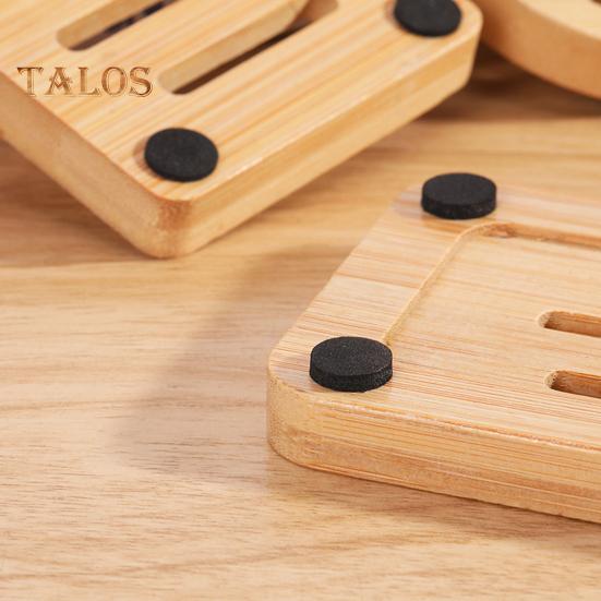 Держатель для мыльницы Высокая прочность Нелегко деформируется Легко чистить Бамбуковый поднос Декоративный деревянный держатель для слива мыла