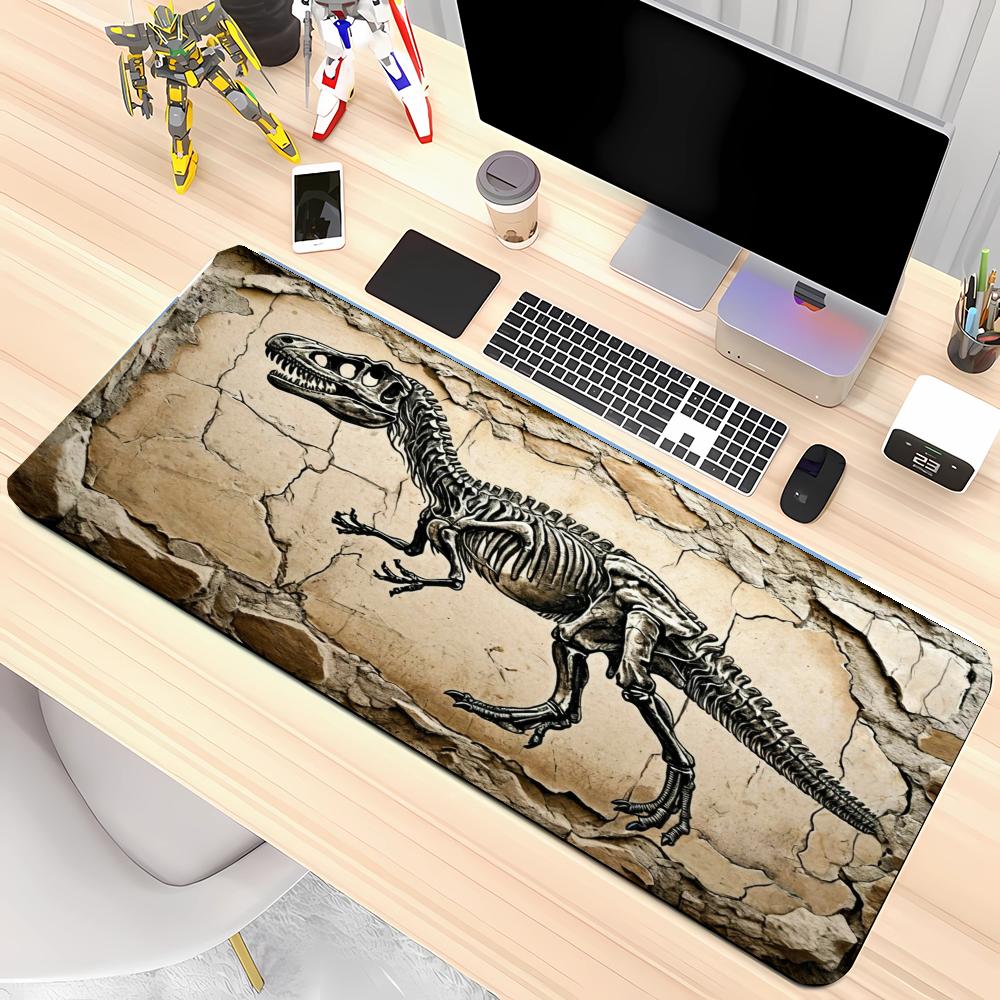 Dinosaur fossil skeleton design mousepad table mat playmat large size keyboard accessories laptop games bedroom mousepad