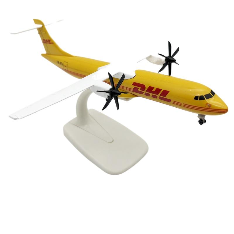 1/300 20 см DHL ATR Модель Самолета Реплика Сплав Материал Миниатюрные Самолеты Литой с Подставкой Колесами Аутентичный Коллекционный Подарок