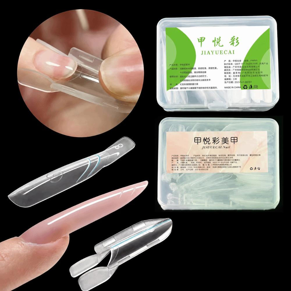Reusable Nail Forms Top & Bottom Dual Nail Molds New Sandwich Nail Forms Nail Art Salon