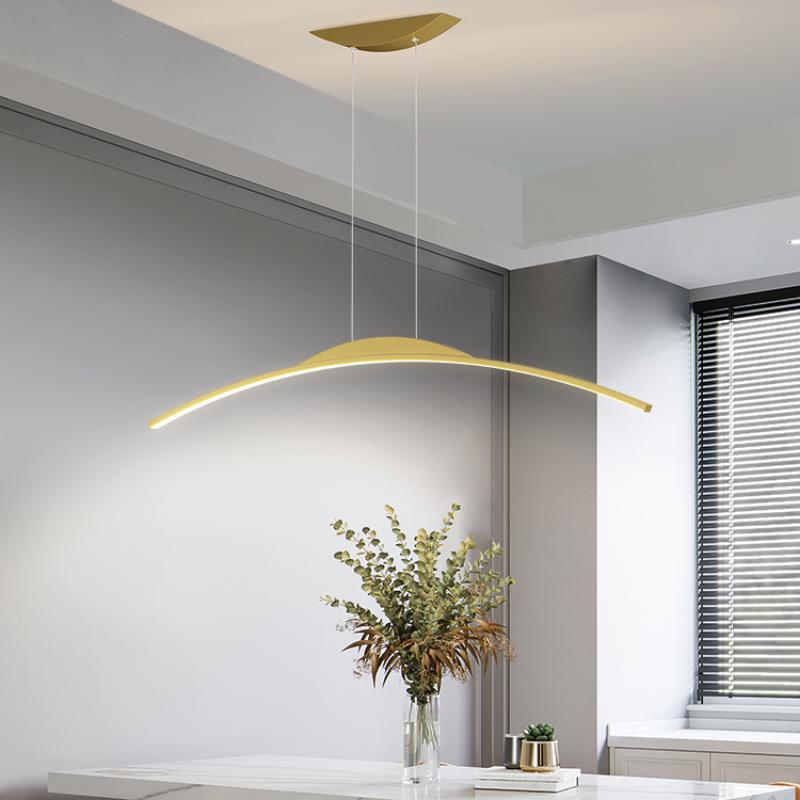 Светодиодная люстра для столовой, острова, современный скандинавский ресторан, простое длинное освещение, подвесные светильники для офиса, бара, кофе, художественные лампы