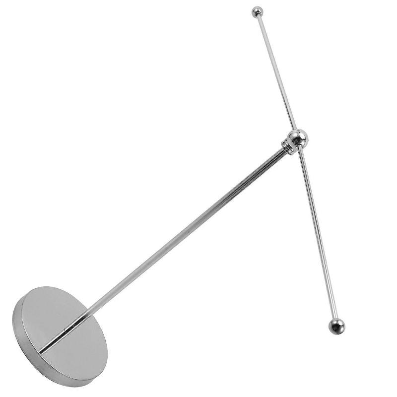 Silver Stainless Steel Conference Flagpole with Stable Base