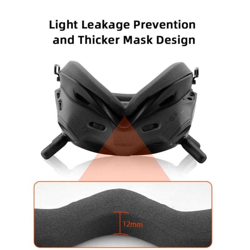 Enjoy Extended Flight Meetings with this FPVs V2 Goggles Foam Eye Cover Sponge Eye Pad Reduce Pressure Stay Comfortable