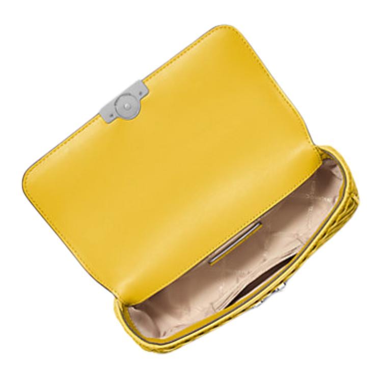 MICHAEL KORS Leather Crossbody Bag, Shoulder Bag Small Women's Dandelion Yellow 30T4S2RL5L-BRIGHT DANDELION