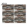 Adhesive Stone Texture Wall Paper 6Pcs Vintage Faux Self?Adhesive Tiles, Waterproof Oil?Proof Backsplash Removable Industrial Style Sticker, Peel