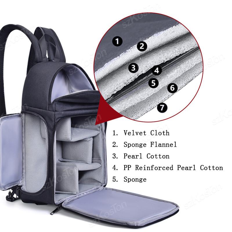 Camera Sling Bag Crossbody Bag Waterproof Camera Shoulder Backpack DSLR/SLR Case Photography Bags For Canon/Nikon/Sony/Fuji