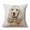 Hand Painting Dog Posters Cushion Cover Greyhound Bull Terrier Labrador Animals Portrait Pillowcase Decorative Pillows For Sofa