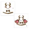 Halloween Cow Costume Animal Dress up Kits for Kid Birthday Halloween, Includes Cow Horn Hairband, Tail, Bowtie