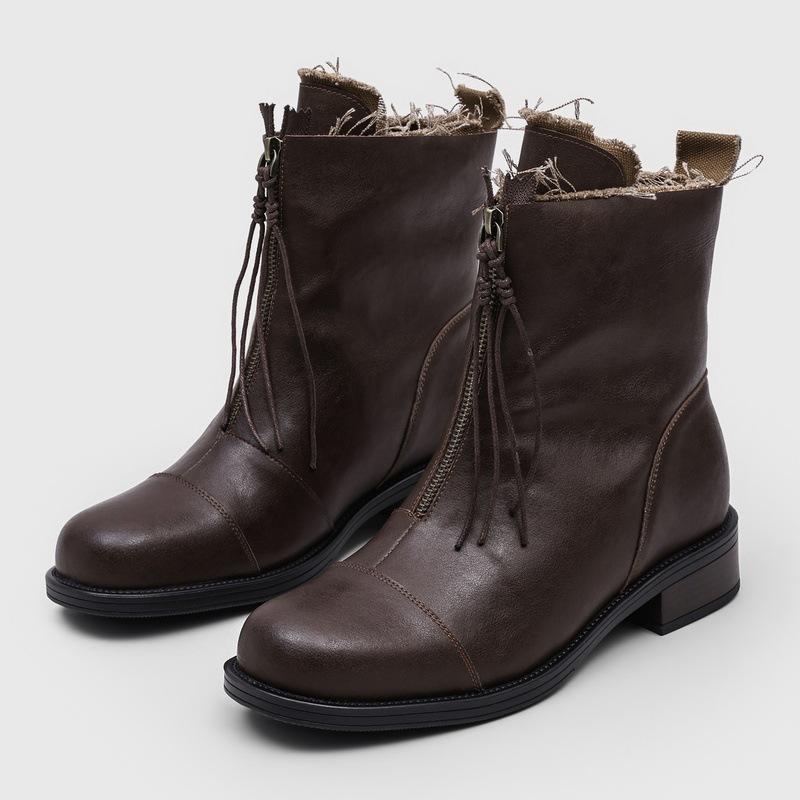 Inner heightening Martin boots Wandering high-top thick-soled heightening outdoor premium boots Men's niche design locomotive boots