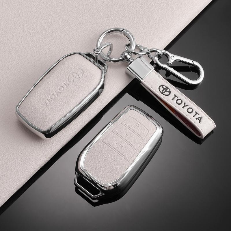Кожаный чехол-брелок для автомобильного ключа для Toyota RAV4 Crown Hilux Fortuner Yaris Prius Corolla Camry Land Cruiser Avensis Verso Prado C