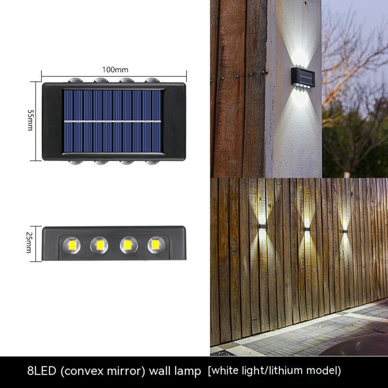 Наружный солнечный настенный светильник IP65 водонепроницаемый вверх вниз уличные фонари для украшения балкона на улице в саду