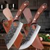 Sharp Boning Knife Butcher's Meat Cleaver Stainless Steel Chef's Knife Hand-forged Hammered Kitchen Knives Fruit Slicing Knife
