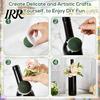 Floral Foam with Base Mini Round Holder Green Flower Arrangement Blocks Wire for Wine Bottle Decor Wedding Birthday Table Centerpiece Event Decoration
