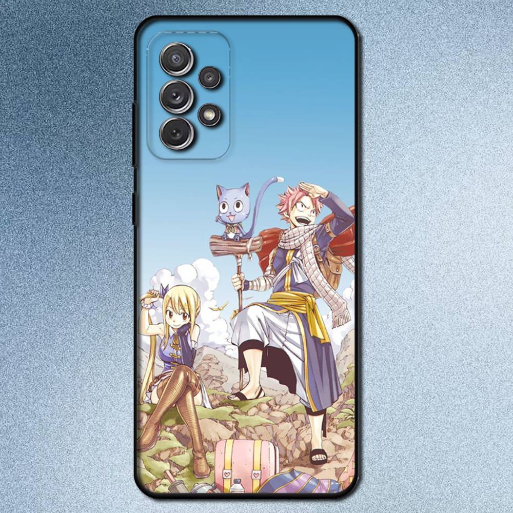 Чехол для телефона с изображением аниме Fairy Tail (Хвост Феи) для Samsung S25, S24, S21, S22, S23, S30, Ultra, S20, Plus, Fe, Lite, Note, 10, 9, 5G Черный