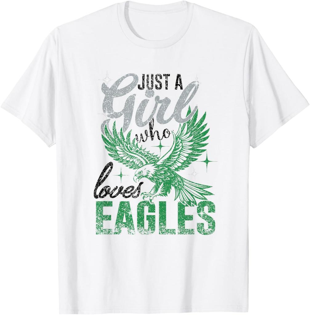 Just A Girl Who Loves Eagles Funny Tee Cute Present Unisex T-Shirt