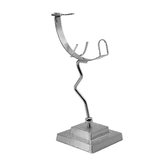 Moon Faux Crystal Display Holder Heavy Duty Metal Faux Gems Natural Stone Show Stand Home Office Desktop Decoration