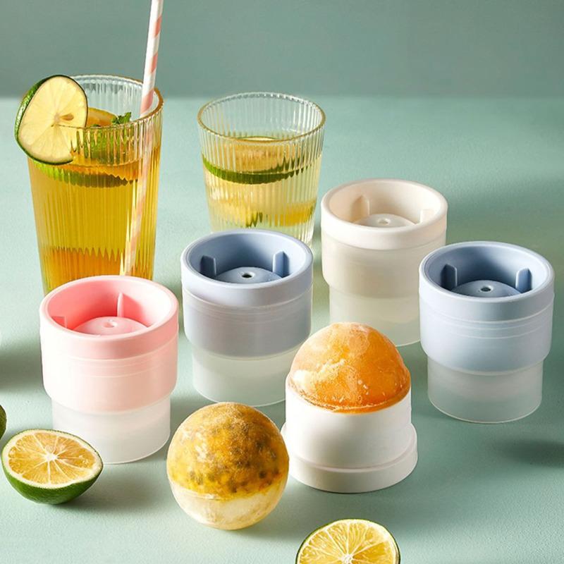 Silicone Sphere Ice Cube Mold Kitchen Stackable Slow Melting Diy Ice Ball Round Jelly Making Mould For Cocktail Whiskey Drink