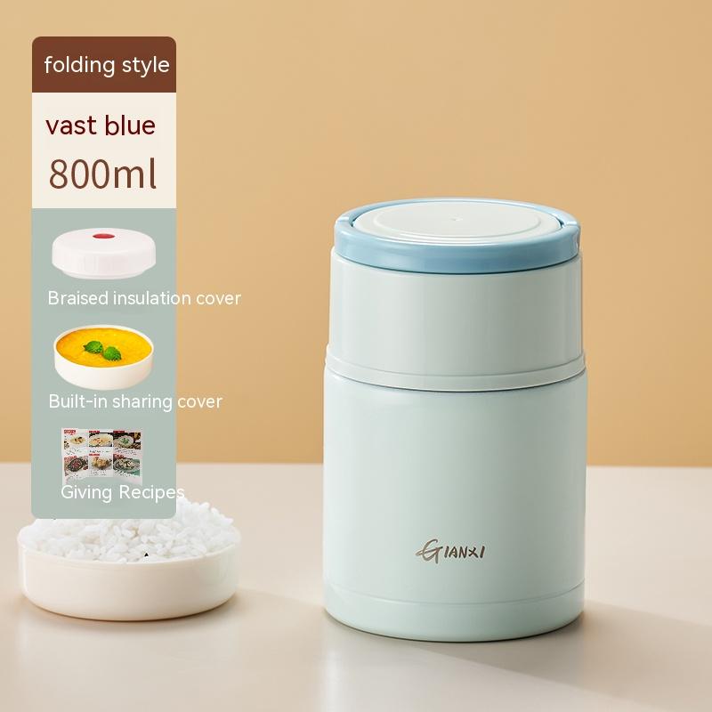 Тушеная кружка, новая 24-часовая изоляция, контейнер для обеда, ведро, тушеное мясо, каша, переносная кастрюля из нержавеющей стали 316 для тушения