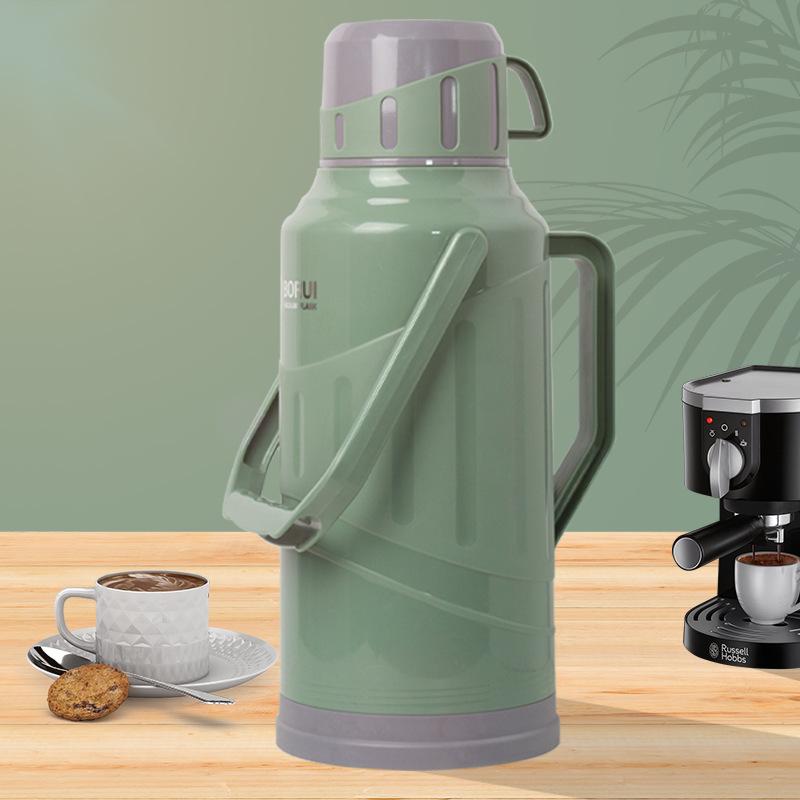 Xia Ming Large Capacity Insulated Glass Liner Thermos for Students - Hot Water Bottle with Plastic Kettle Design