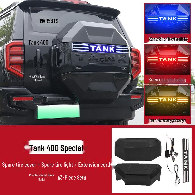 Чехол для запасного колеса Танк 400 Hi4T/Hi4Z: Оригинальный дизайн с подглядыванием в стиле мехи