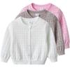 Korean Children's Round Neck Hollow Baby Sweater Jacket Spring and Summer Thin Girls Knitted Cardigan