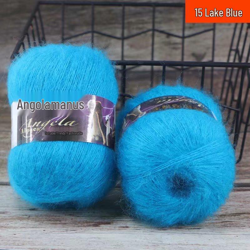 Пряжа из ангоры и мохера - 42 г, тонкая, с длинным ворсом, для вязания крючком, спицами и на машине, идеальна для пальто и шалей, бесплатная доставка