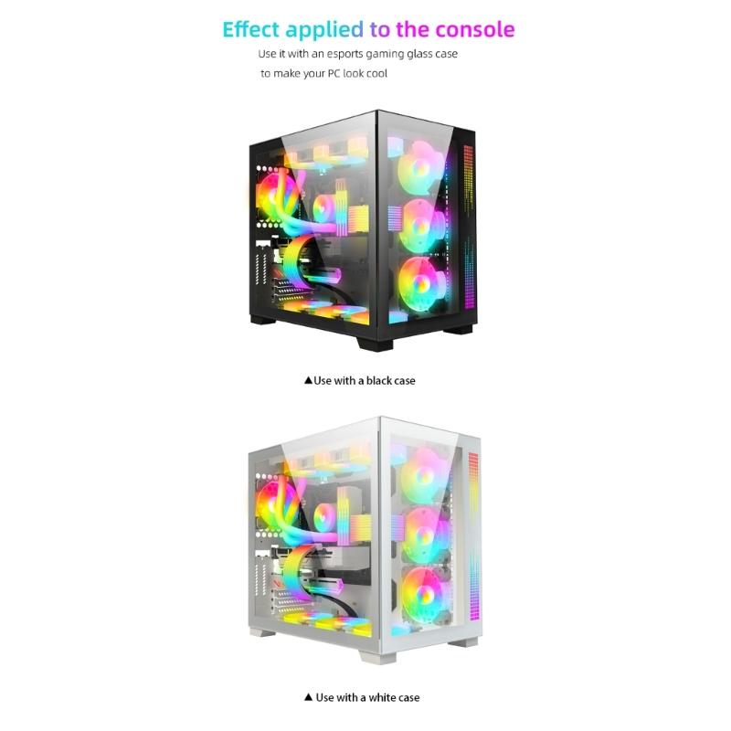 Гибкий силиконовый 8-контактный кабель питания GPU ARGB световые полосы 5V3Pin адресуемая синхронизация для игровых ПК аксессуары для корпуса