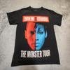 Эминем Рианна Женская Маленький Размер Черная Футболка с Концерта Monster Tour Trapstar Постер Графический Дизайн Арт Тренд Уличная Футболка ...