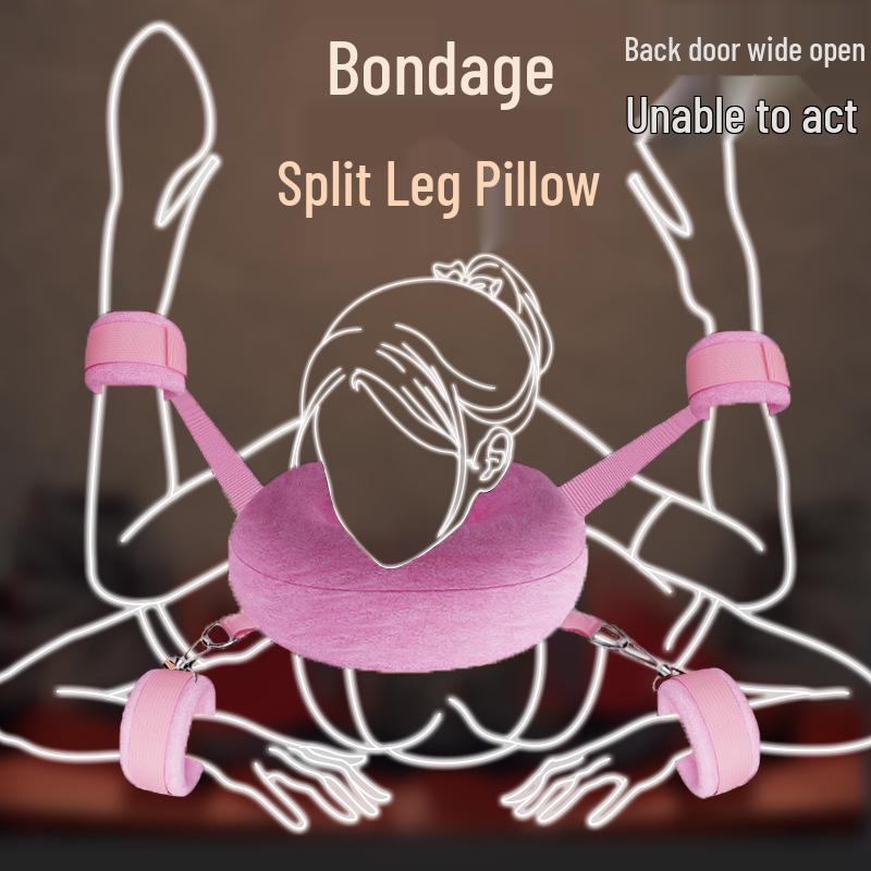 Deba Adult Split Leg Pillow & Handcuffs Set for Bedroom Fun