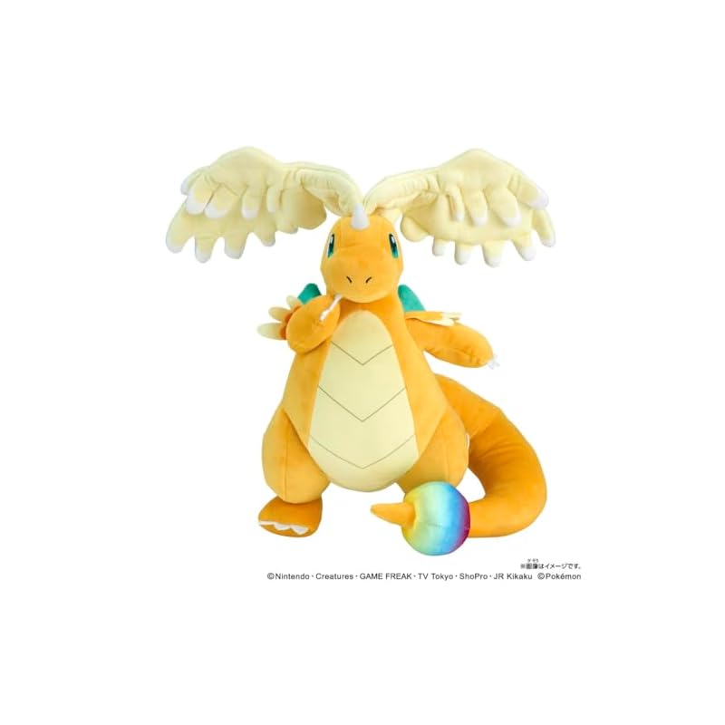 Плюшевая игрушка TAKARA TOMY Покемон Мега Драгонайт (приблизительно. Высотой 33 см)