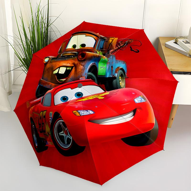 Cars Movie Characters Automatic Umbrella Retractable Design with 8-Rib Durability Sturdy Construction Travel Essential Fashion Lovers