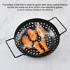 Корзина для барбекю из нержавеющей стали с перфорированной дренажной корзиной, антипригарная угольная пластина, портативные аксессуары для барбекю для кемпинга