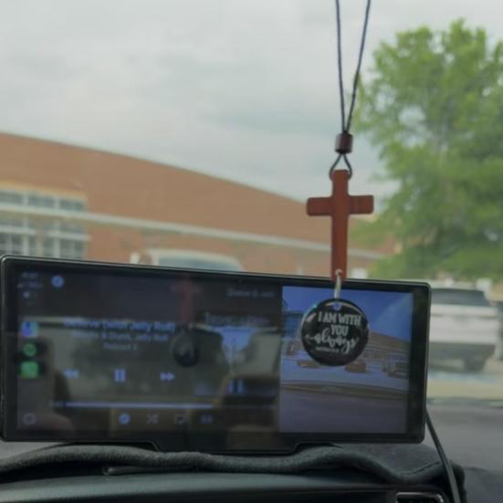 Деревянный подвес-благословение для автомобиля, подвесное украшение на зеркало заднего вида, религиозный декоративный подвес