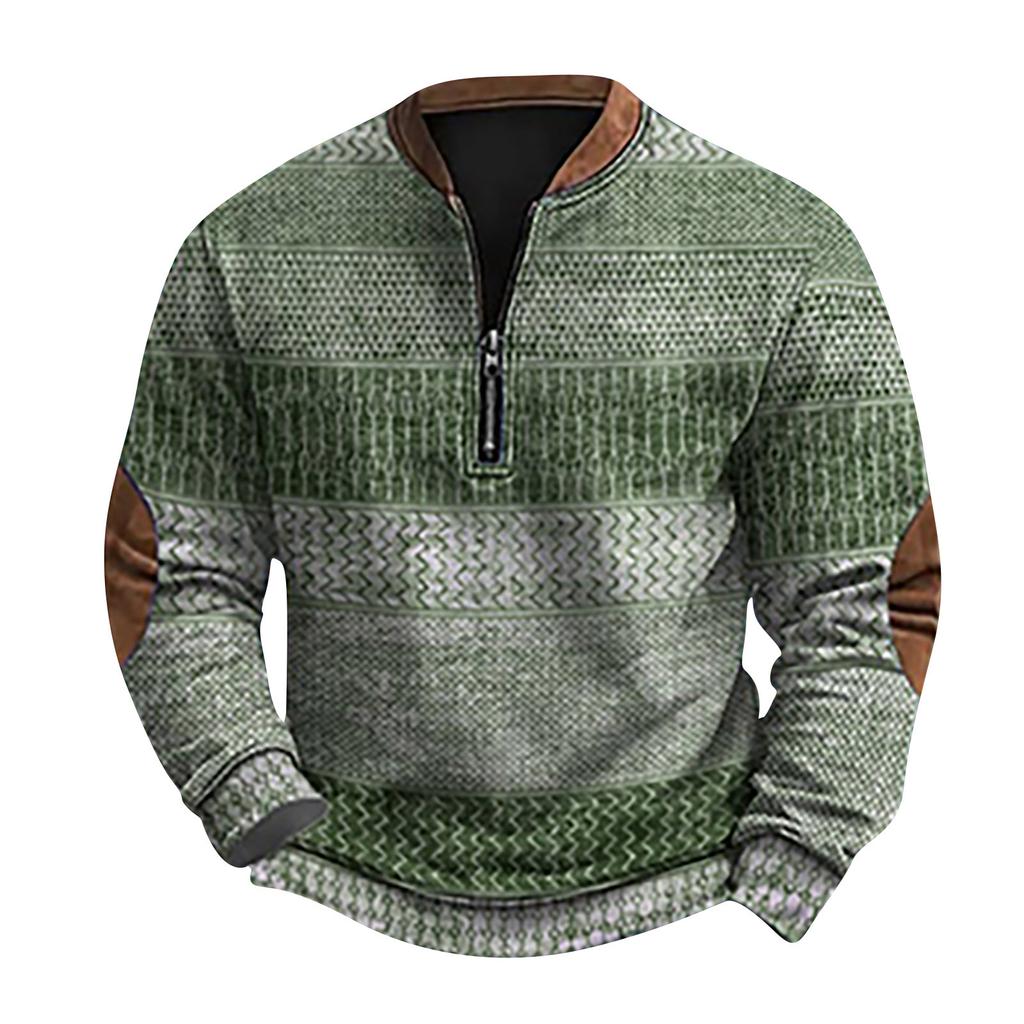 Мужская повседневная толстовка в стиле ретро с градиентным принтом